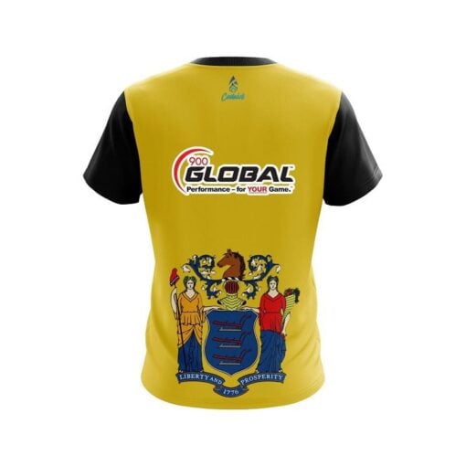 900 Global New Jersey Flag CoolWick Bowling Jersey - Image 2