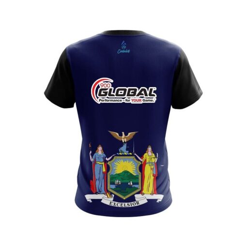 900 Global New York Flag CoolWick Bowling Jersey - Image 2