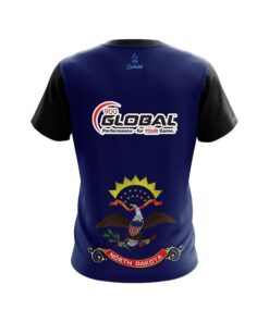 Alternative view of 900 Global North Dakota Flag CoolWick Bowling Jersey