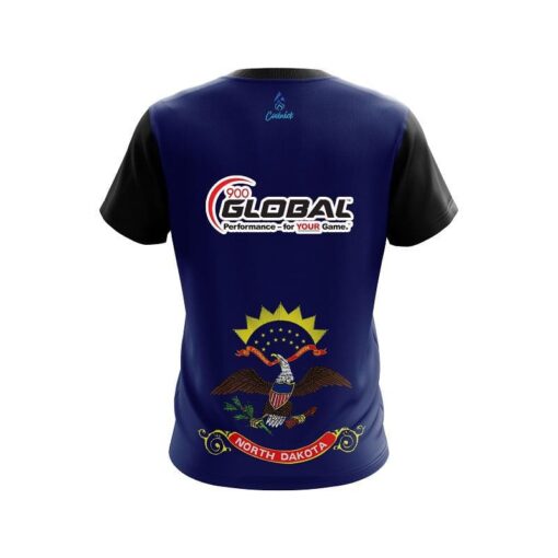 900 Global North Dakota Flag CoolWick Bowling Jersey - Image 2