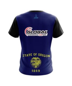 Alternative view of 900 Global Oregon Flag CoolWick Bowling Jersey