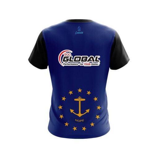 900 Global Rhode Island Flag CoolWick Bowling Jersey - Image 2