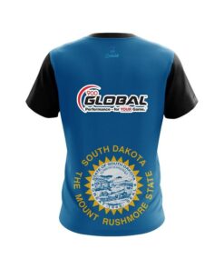 Alternative view of 900 Global South Dakota Flag CoolWick Bowling Jersey