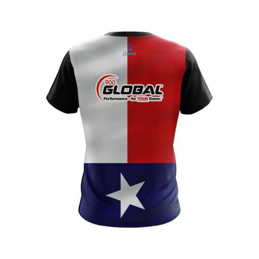 900 Global Texas Flag CoolWick Bowling Jersey - Image 2