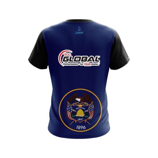 900 Global Utah Flag CoolWick Bowling Jersey - Image 2