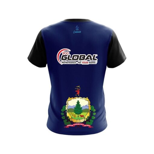 900 Global Vermont Flag CoolWick Bowling Jersey - Image 2