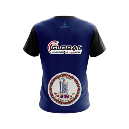 900 Global Virginia Flag CoolWick Bowling Jersey - Image 2