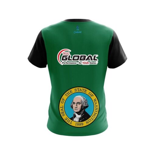 900 Global Washington Flag CoolWick Bowling Jersey - Image 2