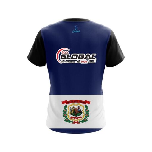 900 Global West Virginia Flag CoolWick Bowling Jersey - Image 2