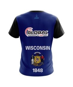 Alternative view of 900 Global Wisconsin Flag CoolWick Bowling Jersey