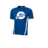 Ebonite Men's Affinity Performance Crew Bowling Shirt Dri-Fit Royal Blue White