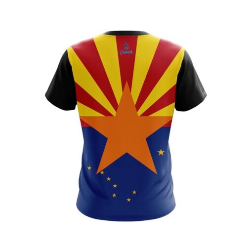 Plain Arizona Flag CoolWick Bowling Jersey - Image 2