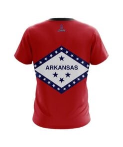 Alternative view of Plain Arkansas Flag CoolWick Bowling Jersey
