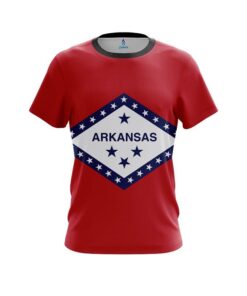 Plain Arkansas Flag CoolWick Bowling Jersey