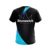 Brunswick Carbon Aqua Swirl CoolWick Bowling Jersey - Image 2