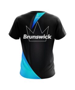 Alternative view of Brunswick Carbon Aqua Swirl CoolWick Bowling Jersey