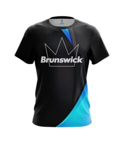 Brunswick Carbon Aqua Swirl CoolWick Bowling Jersey
