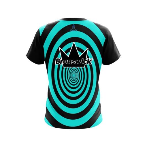 Brunswick Aqua Swirl CoolWick Bowling Jersey - Image 2