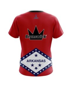 Alternative view of Brunswick Arkansas Flag CoolWick Bowling Jersey