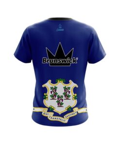 Alternative view of Brunswick Connecticut Flag CoolWick Bowling Jersey