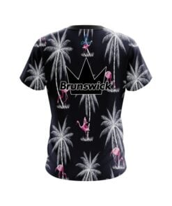 Alternative view of Brunswick Flamingo Palms CoolWick Bowling Jersey