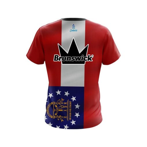 Brunswick Georgia Flag CoolWick Bowling Jersey - Image 2