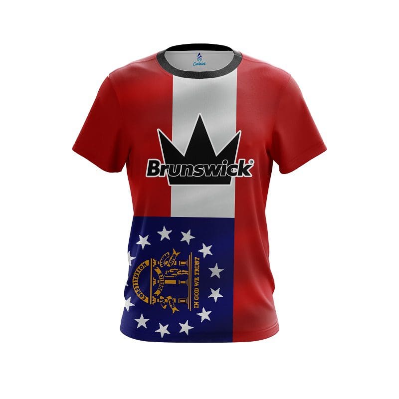 Brunswick Georgia Flag CoolWick Bowling Jersey