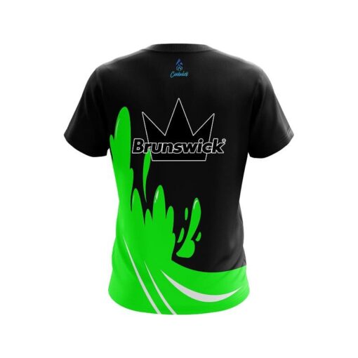 Brunswick Green Splash CoolWick Bowling Jersey - Image 2