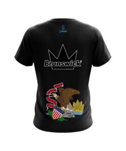 Alternative view of Brunswick Illinois Flag CoolWick Bowling Jersey