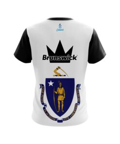 Alternative view of Brunswick Masssachucets Flag CoolWick Bowling Jersey