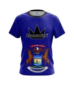 Brunswick Michigan Flag CoolWick Bowling Jersey
