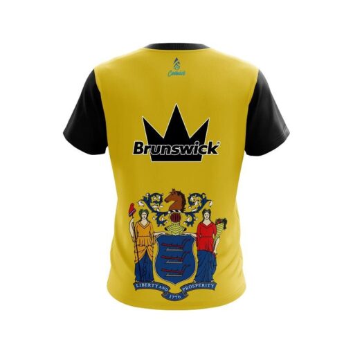 Brunswick New Jersey Flag CoolWick Bowling Jersey - Image 2