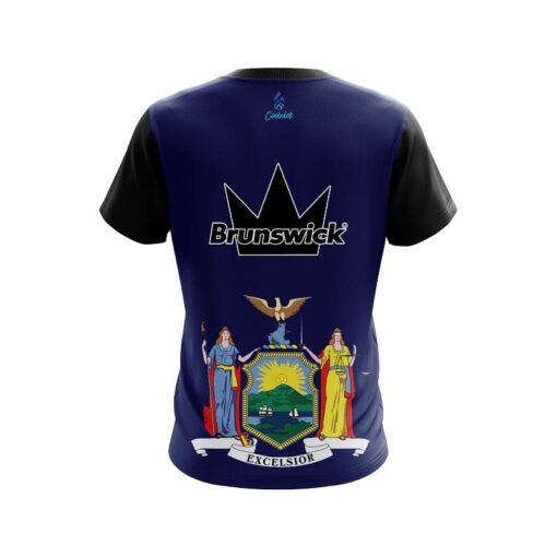 Brunswick New York Flag CoolWick Bowling Jersey - Image 2