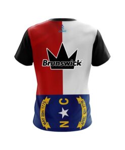 Alternative view of Brunswick North Carolina Flag CoolWick Bowling Jersey