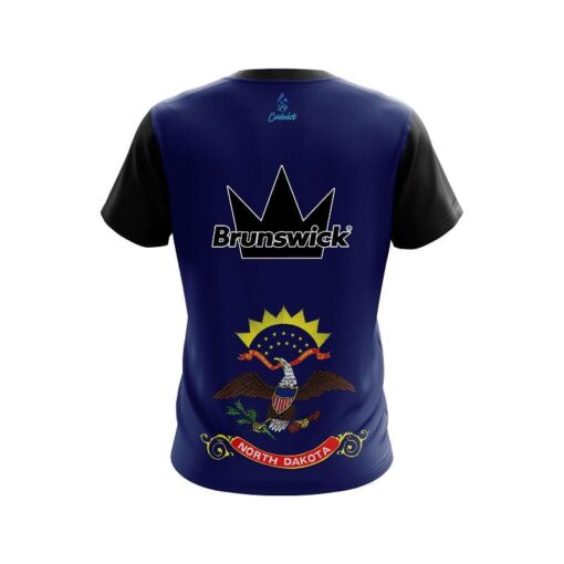 Brunswick North Dakota Flag CoolWick Bowling Jersey - Image 2