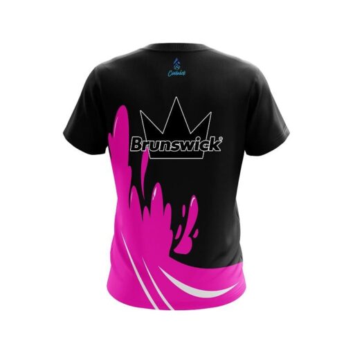 Brunswick Pink Splash CoolWick Bowling Jersey - Image 2