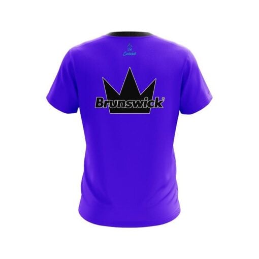 Brunswick Plain Purple CoolWick Bowling Jersey - Image 2
