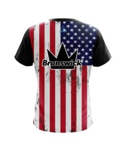 Alternative view of Brunswick USA Flag CoolWick Bowling Jersey