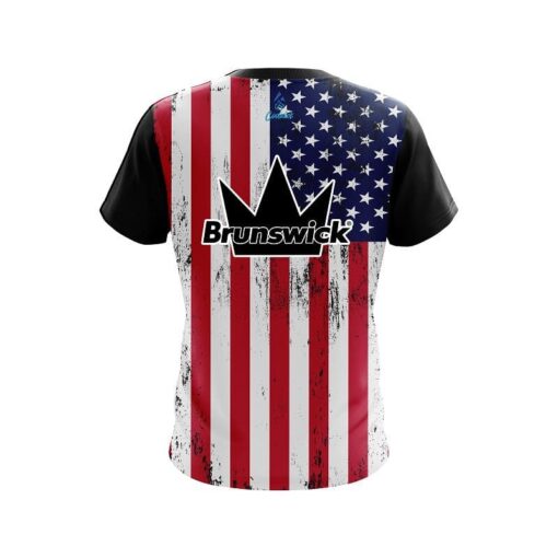 Brunswick USA Flag CoolWick Bowling Jersey - Image 2