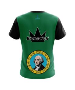 Alternative view of Brunswick Washington Flag CoolWick Bowling Jersey