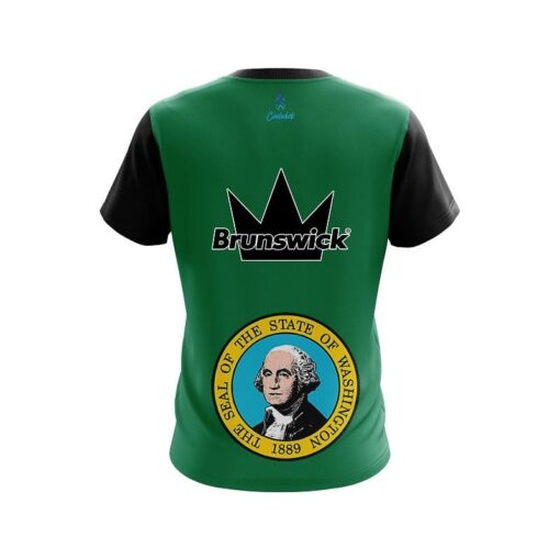 Brunswick Washington Flag CoolWick Bowling Jersey - Image 2