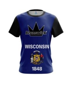 Brunswick Wisconsin Flag CoolWick Bowling Jersey