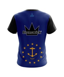Alternative view of Brunswick Rhode Island Flag CoolWick Bowling Jersey