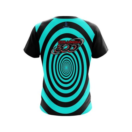 Columbia 300 Aqua Swirl CoolWick Bowling Jersey - Image 2
