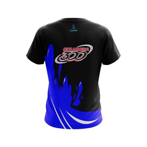 Columbia 300 Blue Splash CoolWick Bowling Jersey - Image 2