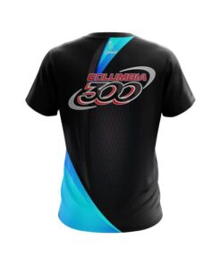 Alternative view of Columbia 300 Carbon Aqua Swirl CoolWick Bowling Jersey