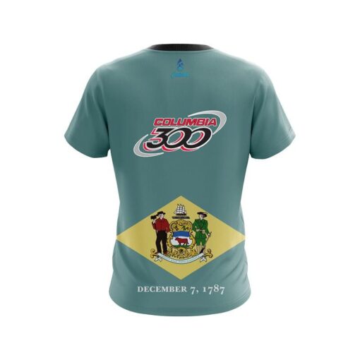 Columbia 300 Delaware Flag CoolWick Bowling Jersey - Image 2