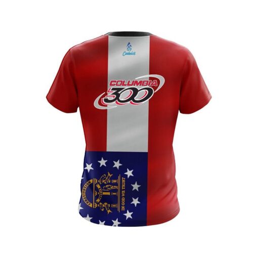 Columbia 300 Georgia Flag CoolWick Bowling Jersey - Image 2