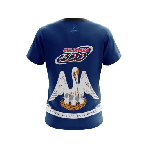 Columbia 300 Louisiana Flag CoolWick Bowling Jersey - Image 2