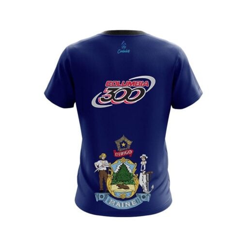 Columbia 300 Maine Flag CoolWick Bowling Jersey - Image 2